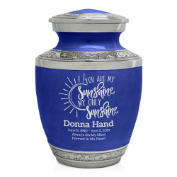 You Are My Sunshine Sharing Urn - Royal Blue