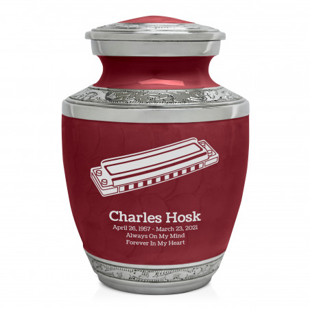 Harmonica Sharing Urn - Rose Red