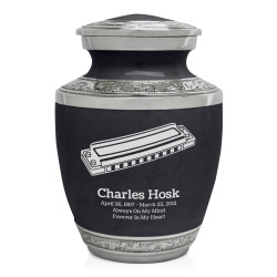 Harmonica Sharing Urn - Ebony Black