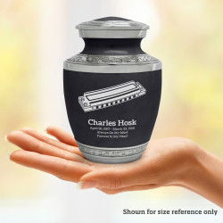 Harmonica Sharing Urn - Ebony Black