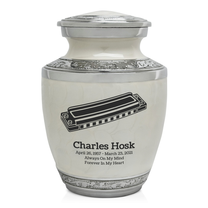 Harmonica Sharing Urn - Radiant White