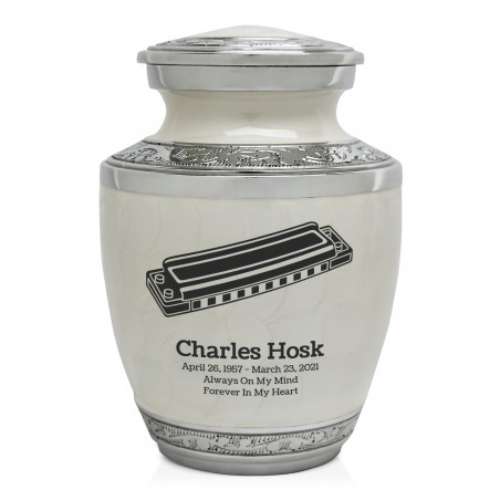 Harmonica Sharing Urn - Radiant White