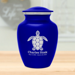 Sea Turtle Sharing Urn - Midnight Blue