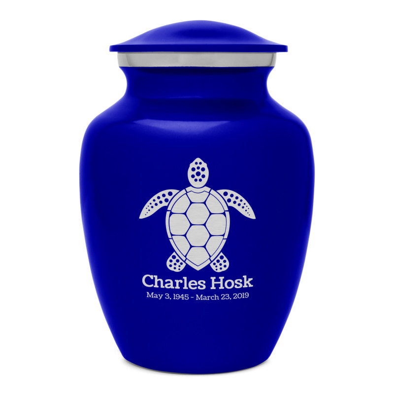 Sea Turtle Sharing Urn - Midnight Blue