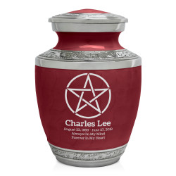 Pentagram Sharing Urn - Rose Red