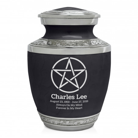 Pentagram Sharing Urn - Ebony Black