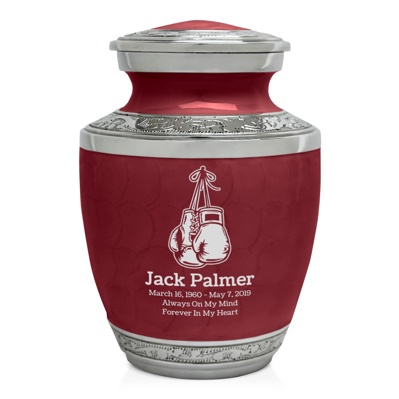 Boxing Gloves Sharing Urn - Rose Red