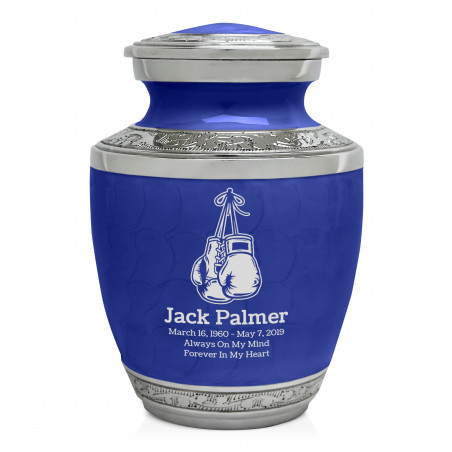 Boxing Gloves Sharing Urn - Royal Blue