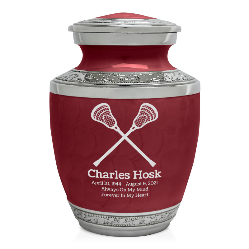Lacrosse Sharing Urn - Rose Red