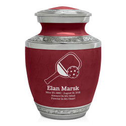 Pickleball Sharing Urn - Rose Red