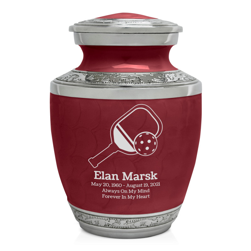 Pickleball Sharing Urn - Rose Red