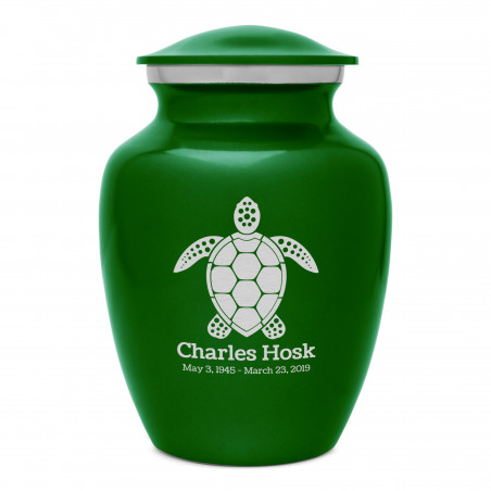 Sea Turtle Sharing Urn - Shamrock Green