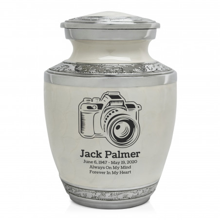 Camera Sharing Urn - Radiant White