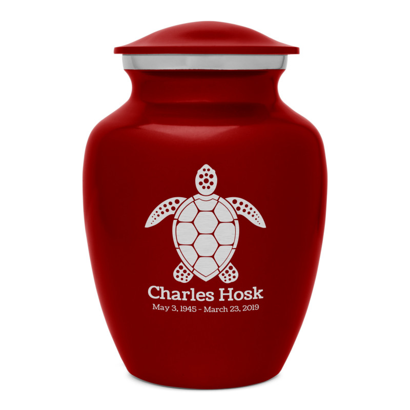 Sea Turtle Sharing Urn - Ruby Red