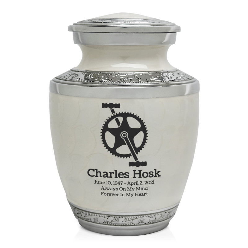 Bike Crank Sharing Urn - Radiant White