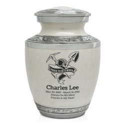 Miner Sharing Urn - Radiant White