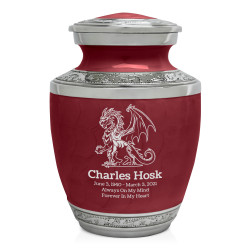 Dragon Sharing Urn - Rose Red