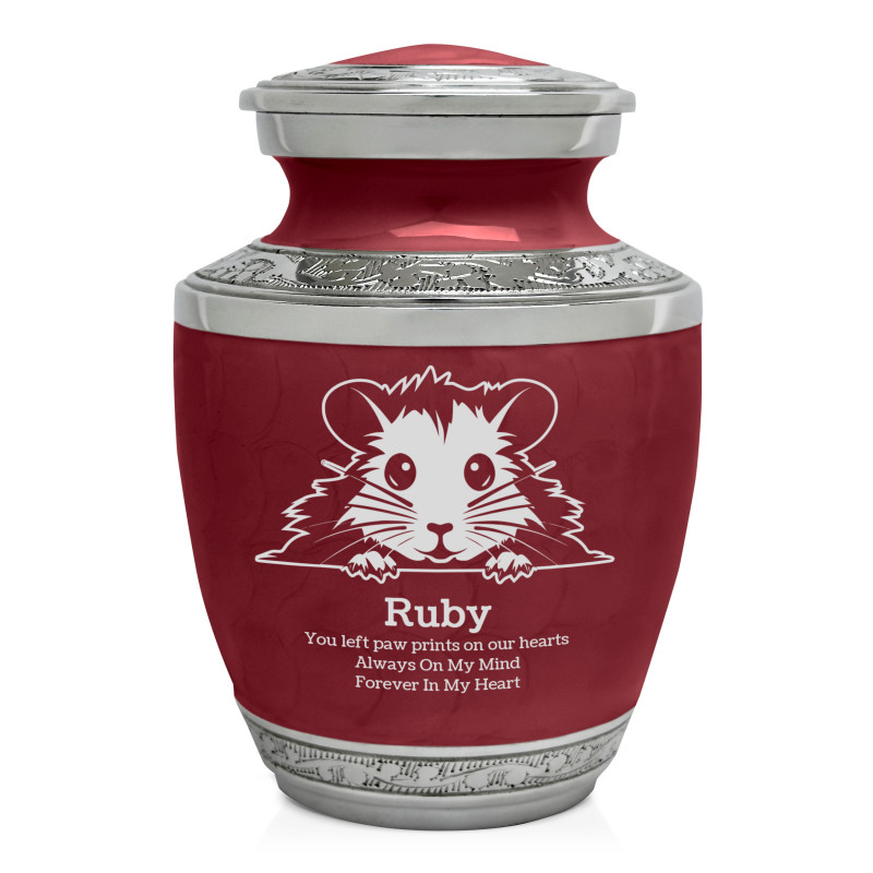 Hamster Sharing Urn - Rose Red