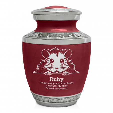 Hamster Sharing Urn - Rose Red