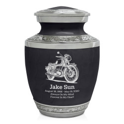 Classic Motorcycle Sharing Urn - Ebony Black