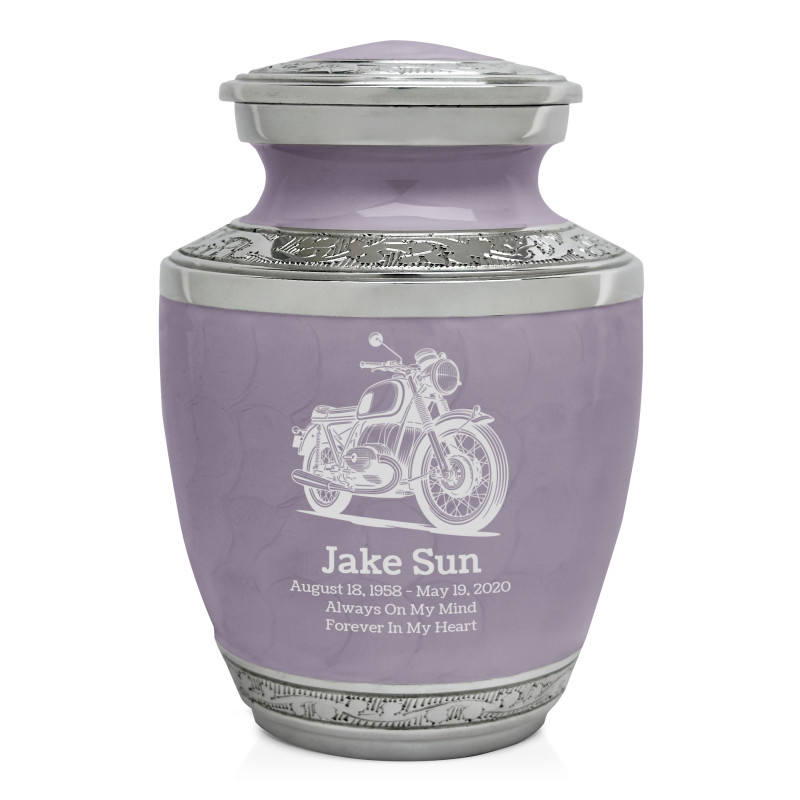 Classic Motorcycle Sharing Urn - Regal Purple