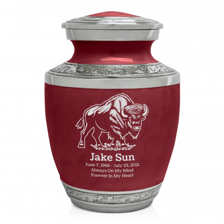 Buffalo Sharing Urn - Rose Red
