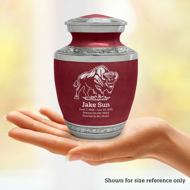 Buffalo Sharing Urn - Rose Red