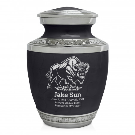 Buffalo Sharing Urn - Ebony Black