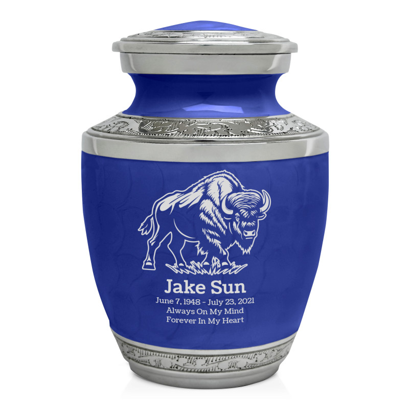 Buffalo Sharing Urn - Royal Blue