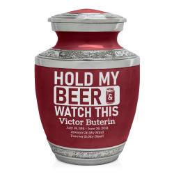 Hold My Beer Watch This Sharing Urn - Rose Red