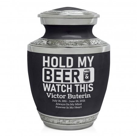 Hold My Beer Watch This Sharing Urn - Ebony Black