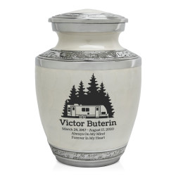 Fifth Wheel Camper Sharing Urn - Radiant White