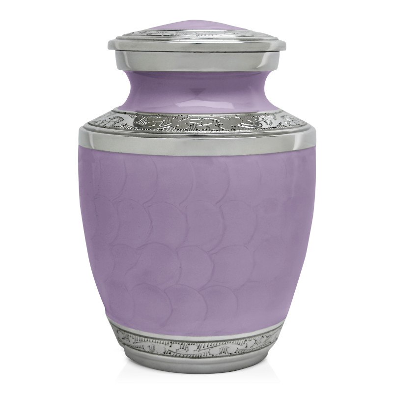 Small Pawprint Heart Pet Cremation Urn - Regal Purple