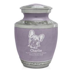 Small French Bulldog Pet Cremation Urn - Regal Purple