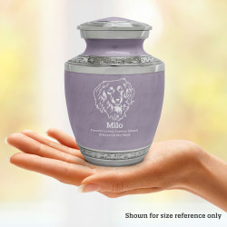 Small Dachshund Pet Cremation Urn - Regal Purple