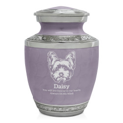 Small Yorkshire Terrier Pet Cremation Urn - Regal Purple