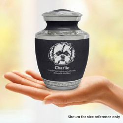 Small Shih Tzu Pet Cremation Urn - Ebony Black