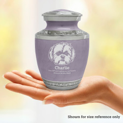 Small Shih Tzu Pet Cremation Urn - Regal Purple