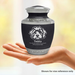 Small Cavapoo Pet Cremation Urn - Ebony Black