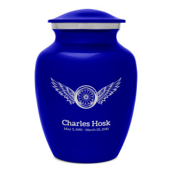 Winged Wheel Sharing Urn - Midnight Blue