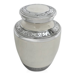 Small Brittany Spaniel Pet Cremation Urn - Radiant White
