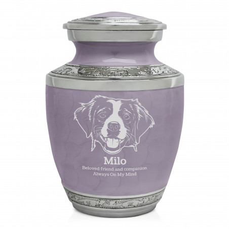 Small Brittany Spaniel Pet Cremation Urn - Regal Purple