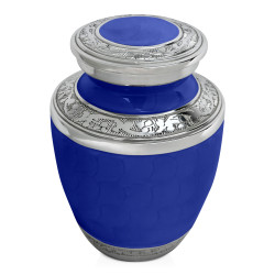 Small Brittany Spaniel Pet Cremation Urn - Royal Blue