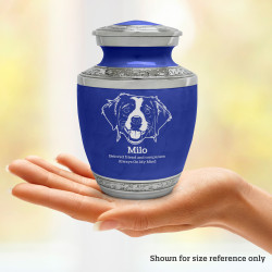 Small Brittany Spaniel Pet Cremation Urn - Royal Blue
