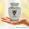 Small Pitbull Pet Cremation Urn - Radiant White