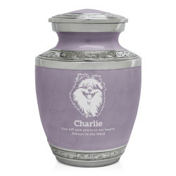 Small Pomeranian Pet Cremation Urn - Regal Purple