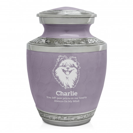 Small Pomeranian Pet Cremation Urn - Regal Purple