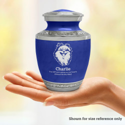Small Pomeranian Pet Cremation Urn - Royal Blue