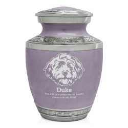 Small Cockapoo Pet Cremation Urn - Regal Purple