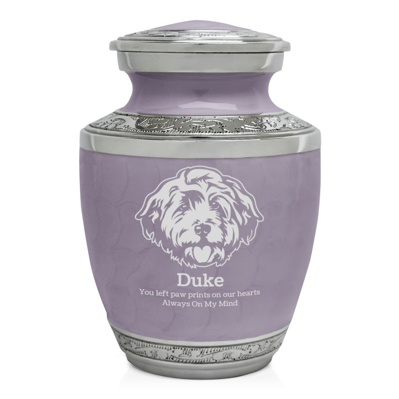 Small Cockapoo Pet Cremation Urn - Regal Purple